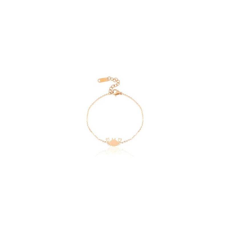 Bracelet Chainette Crabe Rose Gold