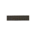 Lannière Daim Noir Clouté Argenté  20mm 5 rangs / 20cm