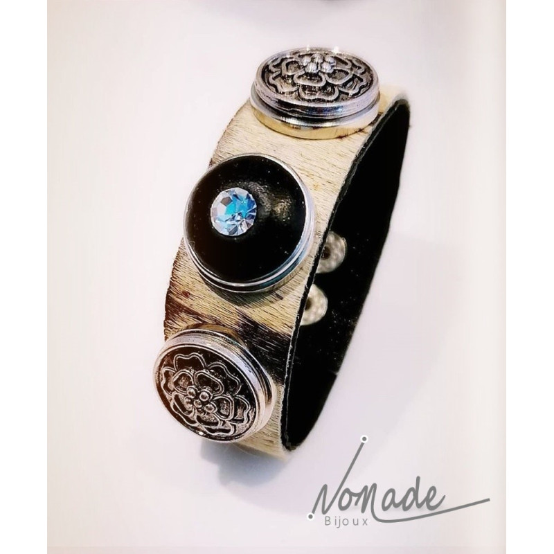 Bracelet Peau de Vache 3 Cab. by Nomade