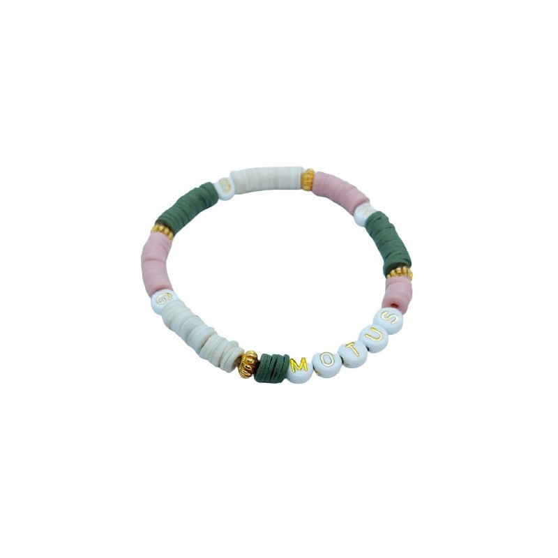 Bracelet Heishi Vert Rose by Nomade