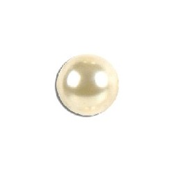 Perle fine en verre 4mm ivoir