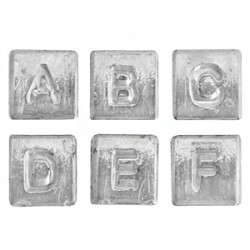 Perles lettres acryliques argent