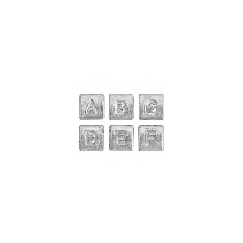 Perles lettres acryliques argent