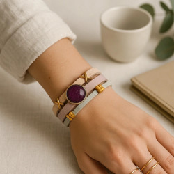 Bracelet multi-liens rose...