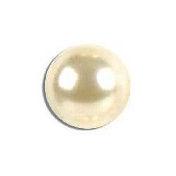 Perle fine en verre 10mm ivoir