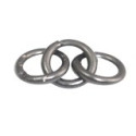 Chaine vieil argent maillon rond 8mm / 10cm