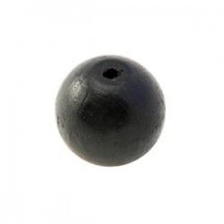 Perle en bois 15mm noir