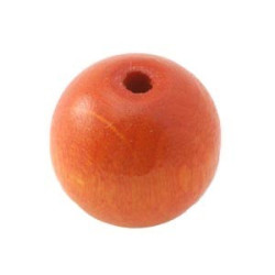 Perle en bois orange 20MM