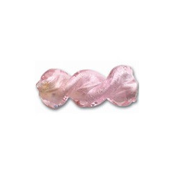 perle torsadée 13x36mm rose