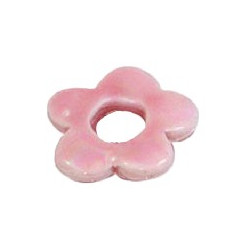 Donuts fleur 24mm rose bonbon