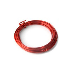 Fil aluminium rouge 2mm/ 3M