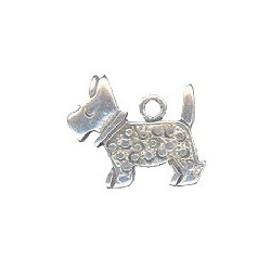 Pendentif chien métal 20x17mm