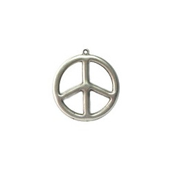 Pendentif métal rond Peace...