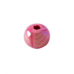 Perle céramique 12mm rose...
