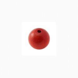 Perle en bois 8mm Rouge