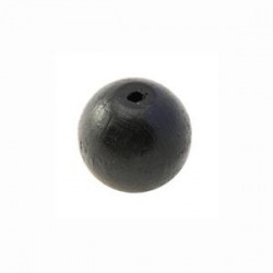 Perle en bois 12mm noir