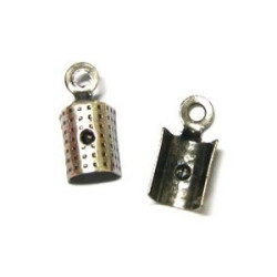 Pince lacet argenté 3x3x13mm