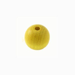 Perle en bois 10mm Jaune